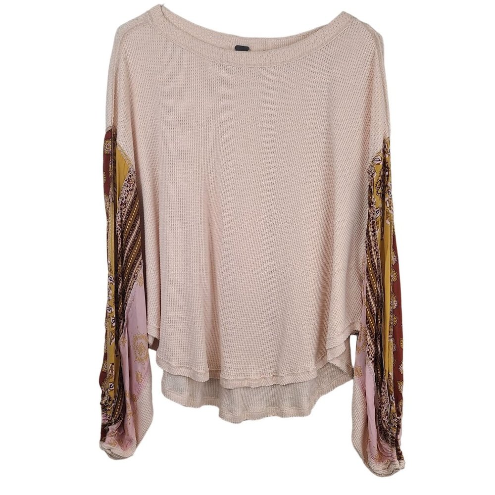 Womens Top Size M Shirt Long Sleeve Overside Blouse Tunic Casual
